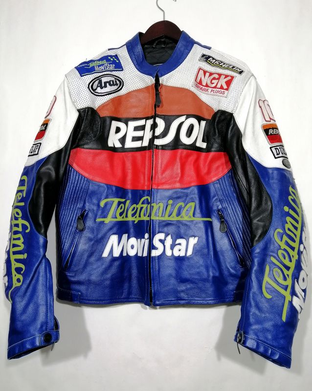 SECOND HAND Super retro motorcycle jacket Moto GP style size L/XL for men