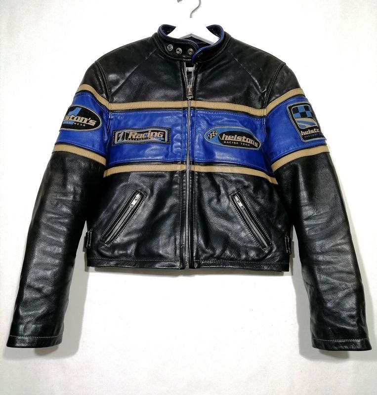 SECOND HAND 1997 Helston&#39;s Biker Custom Racing Leather Jacket Size S Women