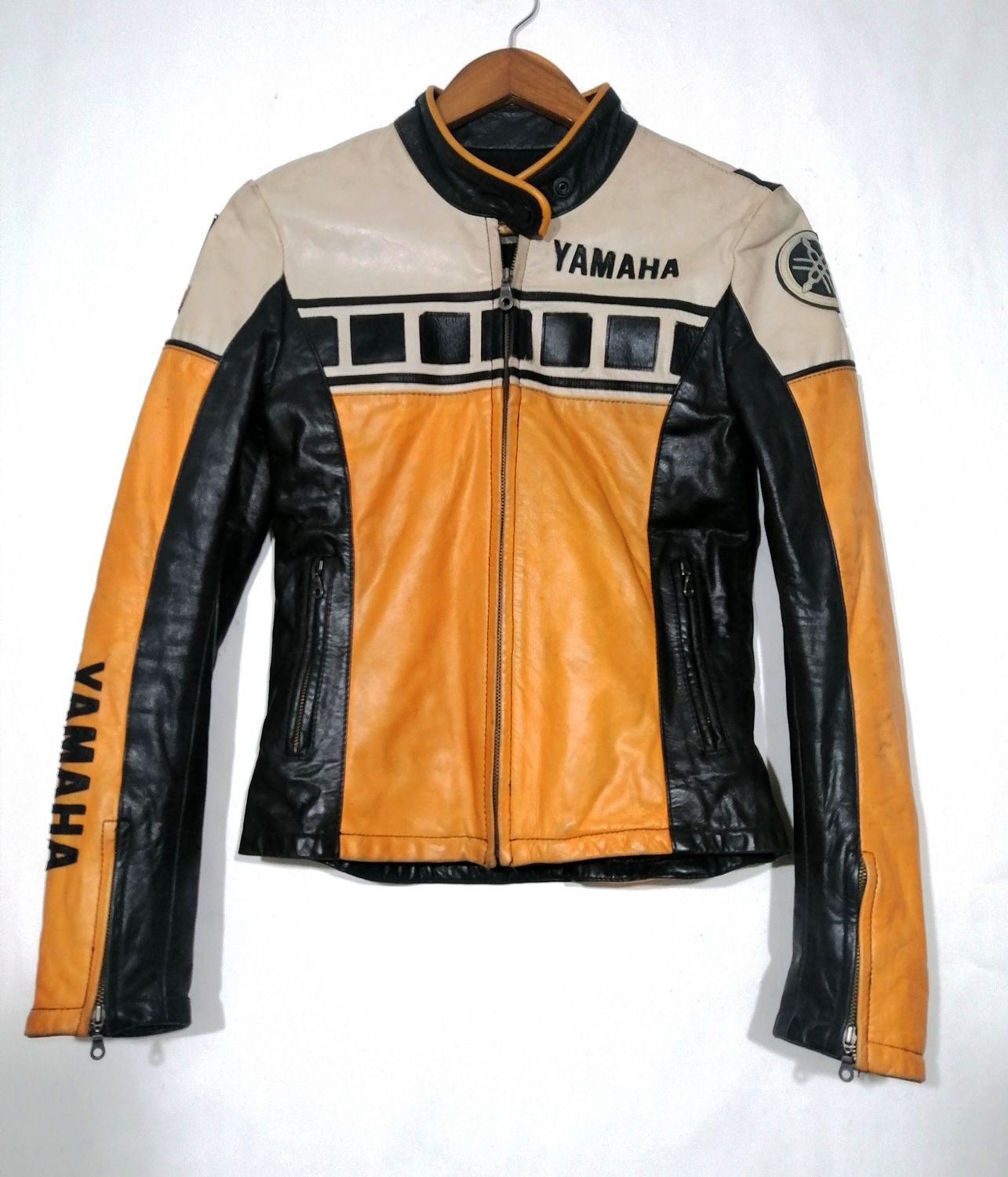 SECOND HAND Yamaha 50th Anniversary Limited Edition Cowhide Leather Jacket Women&#39;s Size XS