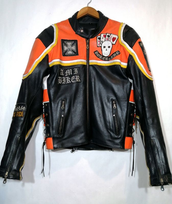 SECOND HAND Amazing Harley Davidson style motorcycle jacket size S for men