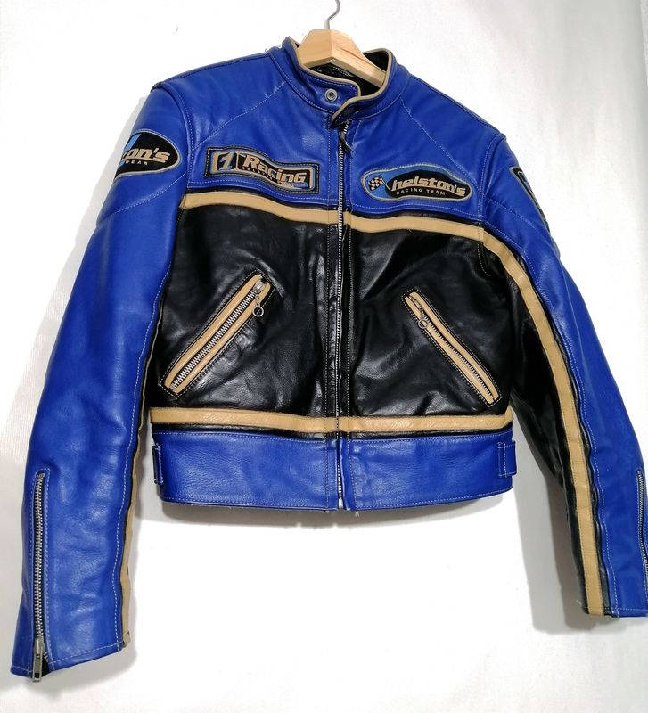 SECOND HAND 1995 Helston&#39;s Biker Custom Racing Leather Jacket Size S Women