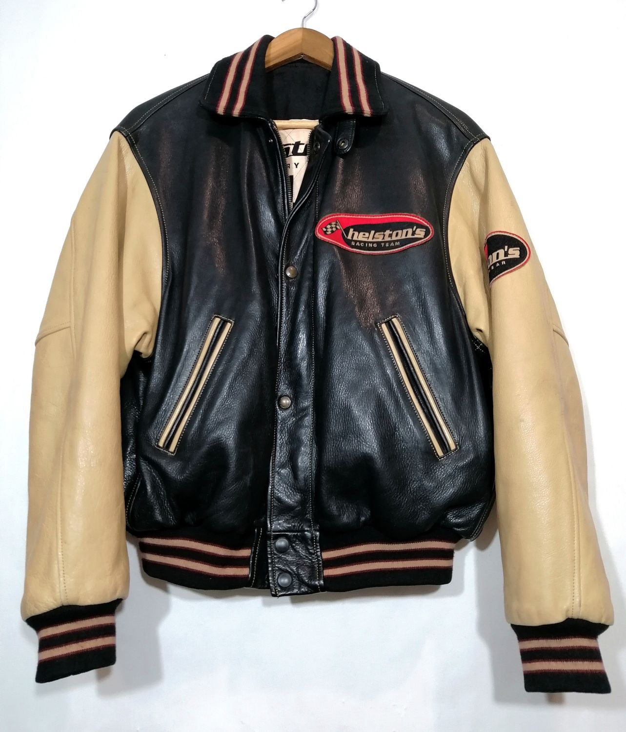 SECOND HAND Helston&#39;s urban leather jacket biker style size L for men