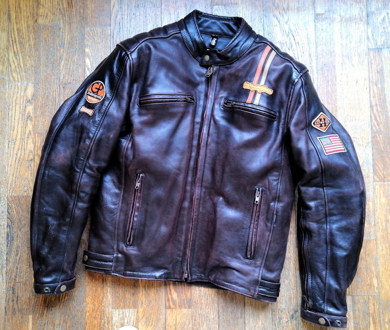 SECOND HAND Spectacular Helston&#39;s Custom vintage style motorcycle jacket size L for men