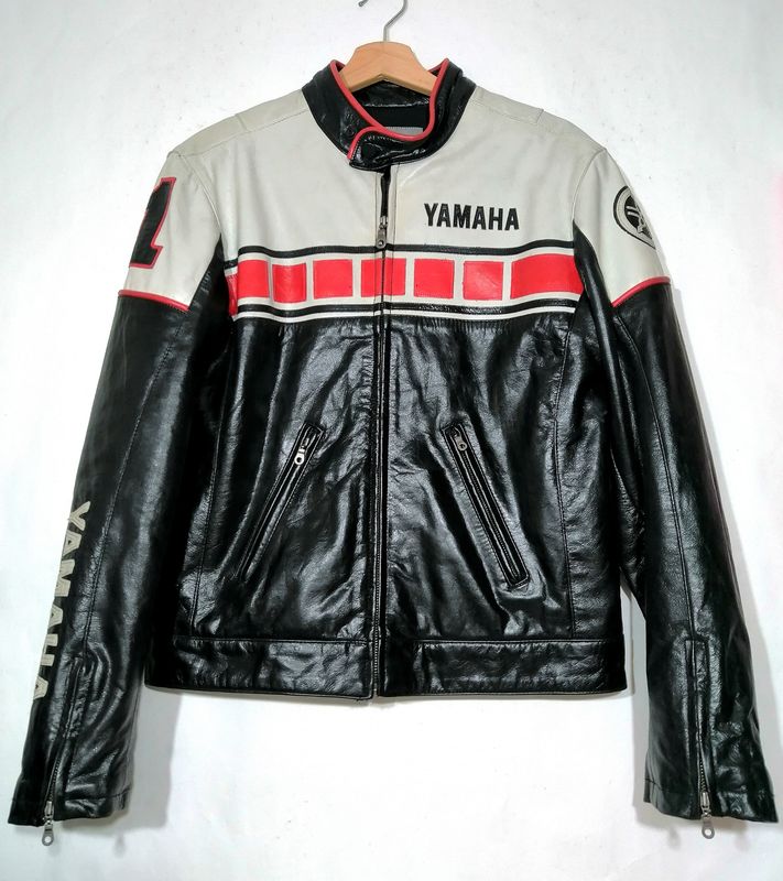 SECOND HAND Unisex Official Yamaha 50th anniversary edition leather jacket size M for men L/XL women