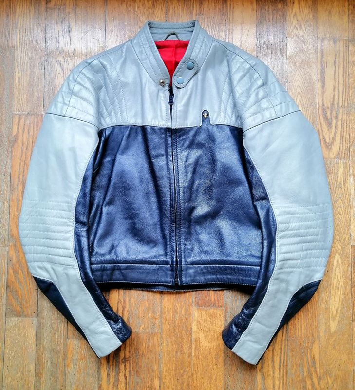 Second Hand genuine BMW leather jacket Cafe Racer Custom style size M/L for women