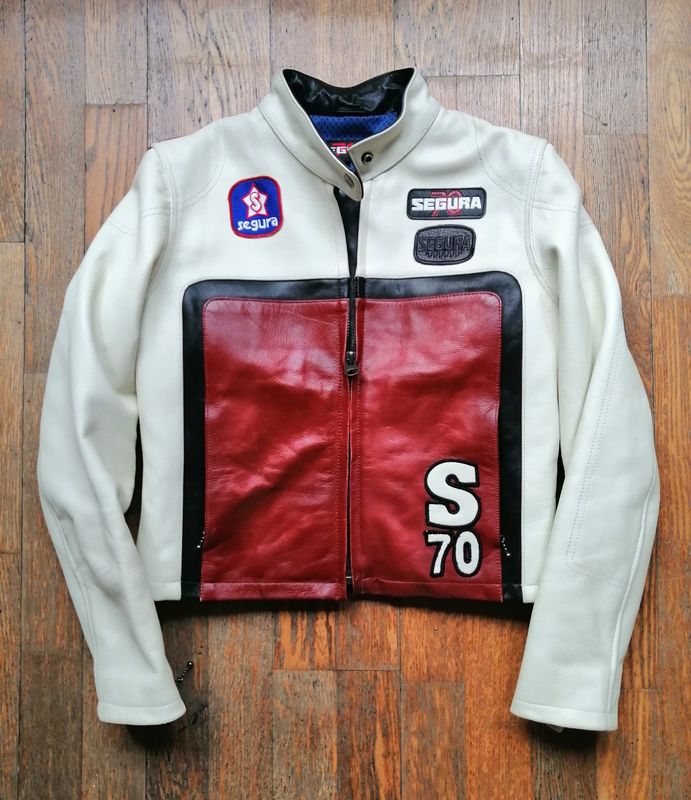 SECOND HAND Segura 70 biker style genuine cowhide leather jacket women&#39;s size S
