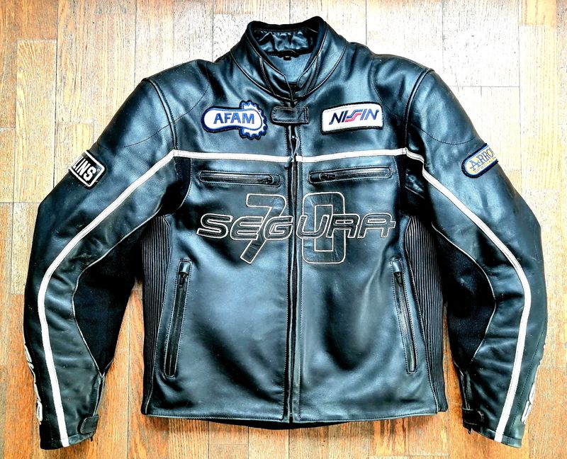 Spectacular complete Segura 70 years 2000 motorcycle jacket size XL/L for men