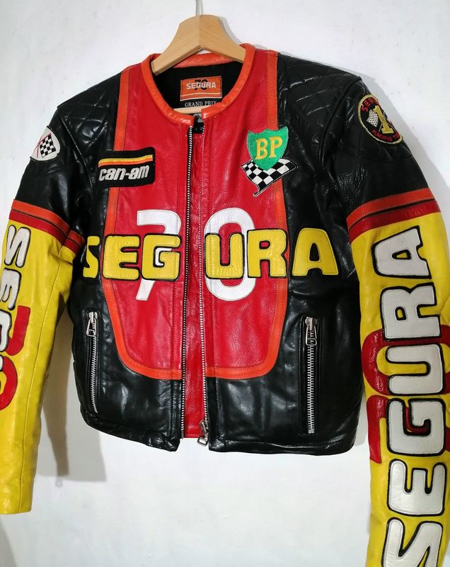 SECOND HAND Retro biker-style leather jacket Segura 70 size XS for women