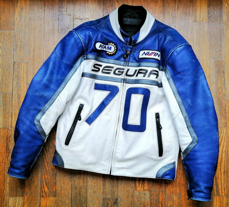 Fabulos Segura 70 years 2000 motorcycle leather jacket size XXL/XXXL for men