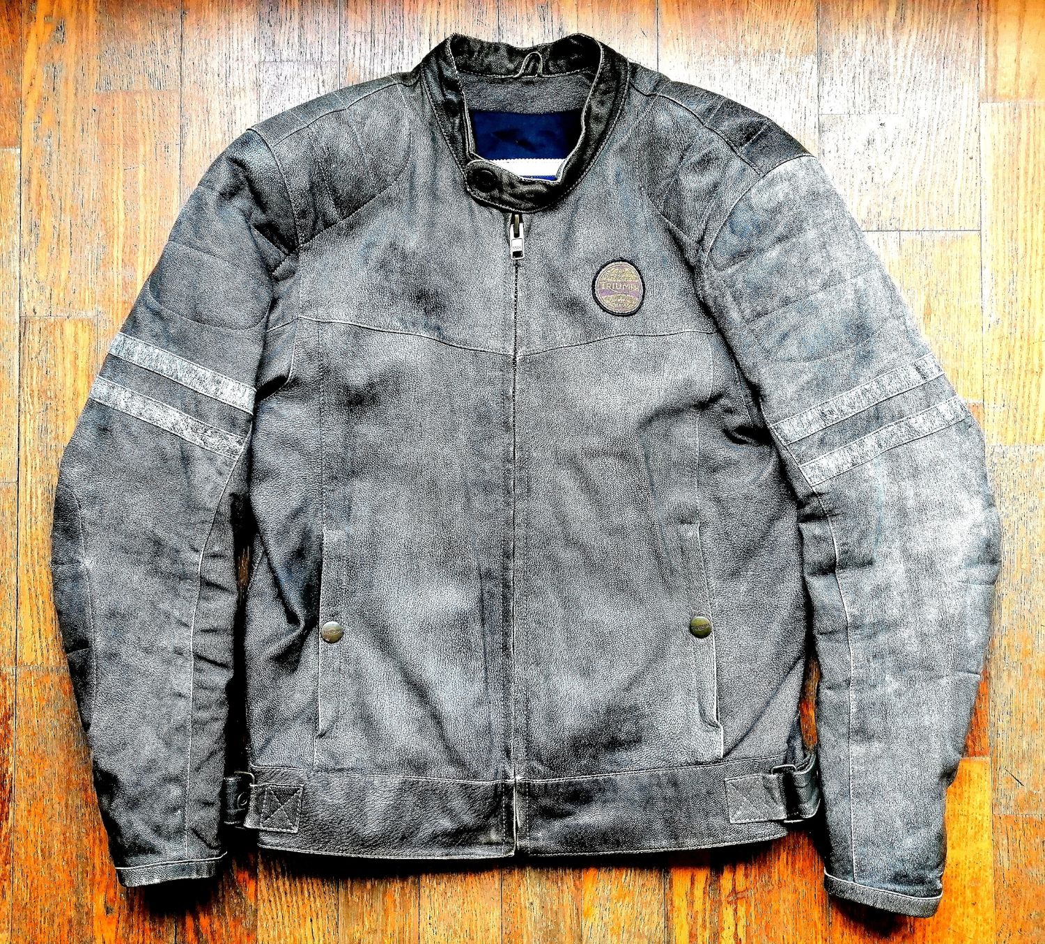 SECOND HAND Genuine Triumph Urban Leather Jacket Cafe Racer Style Medium Size for Men