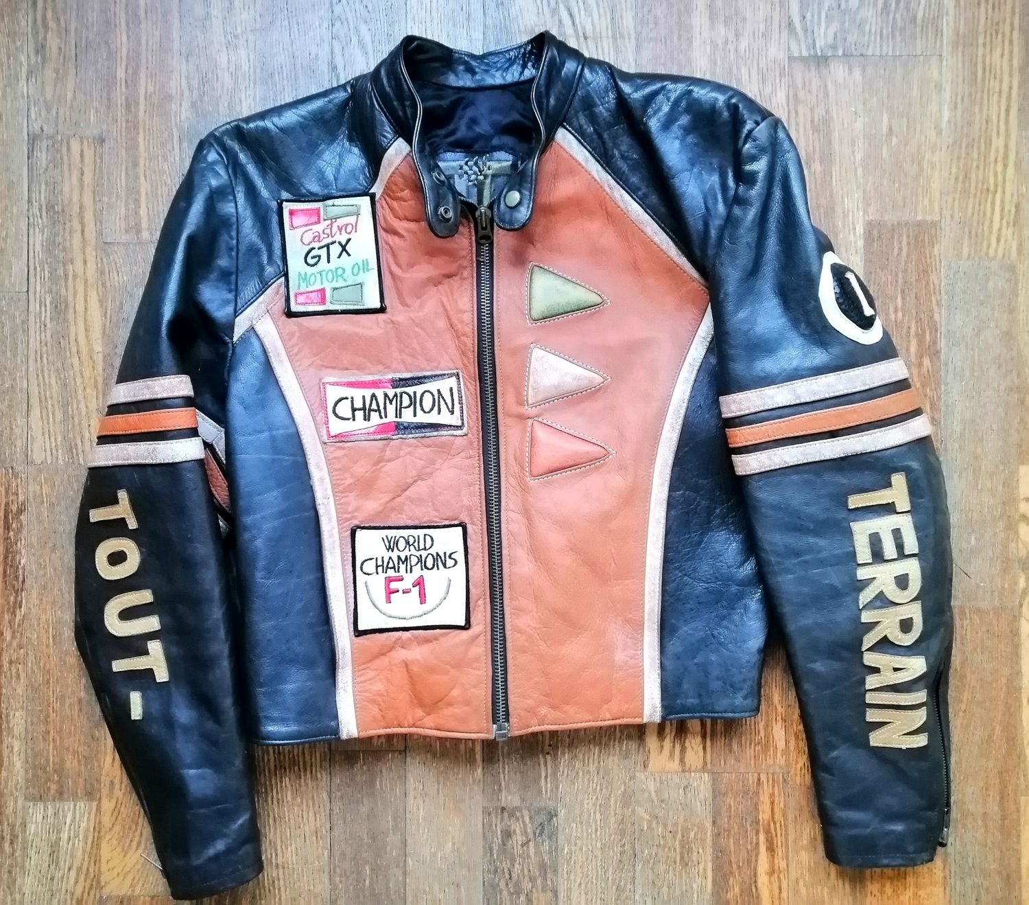 SECOND HAND Fabulous vintage urban leather jacket from the 80s Biker style men's size M