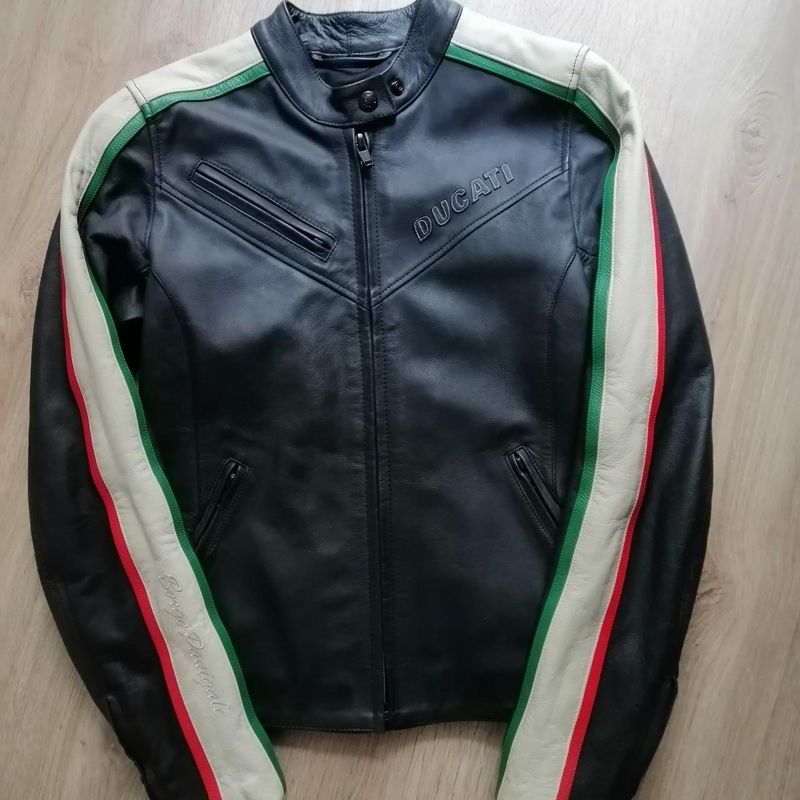 Original Dainese Ducati "Borgo Panigale" biker leather jacket size S for women - Second hand new