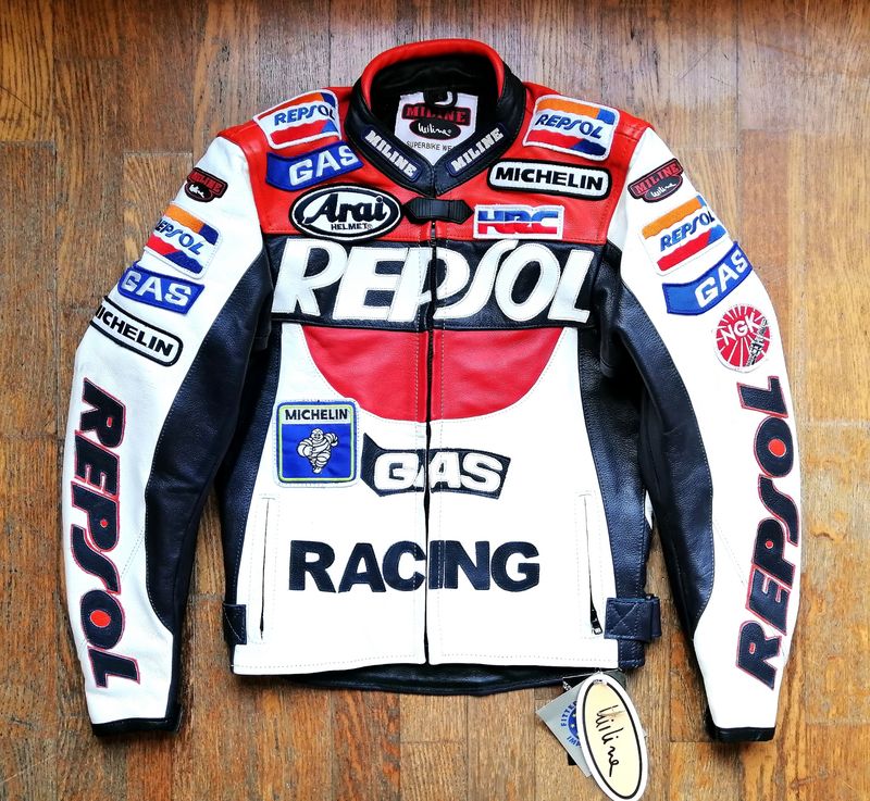 Fabulous 90s Racing motorcycle jacket NEW with tags Honda Repsol design women's size S