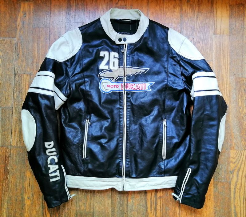 SECOND HAND Vintage urban Ducati leather jacket XXL size Men's