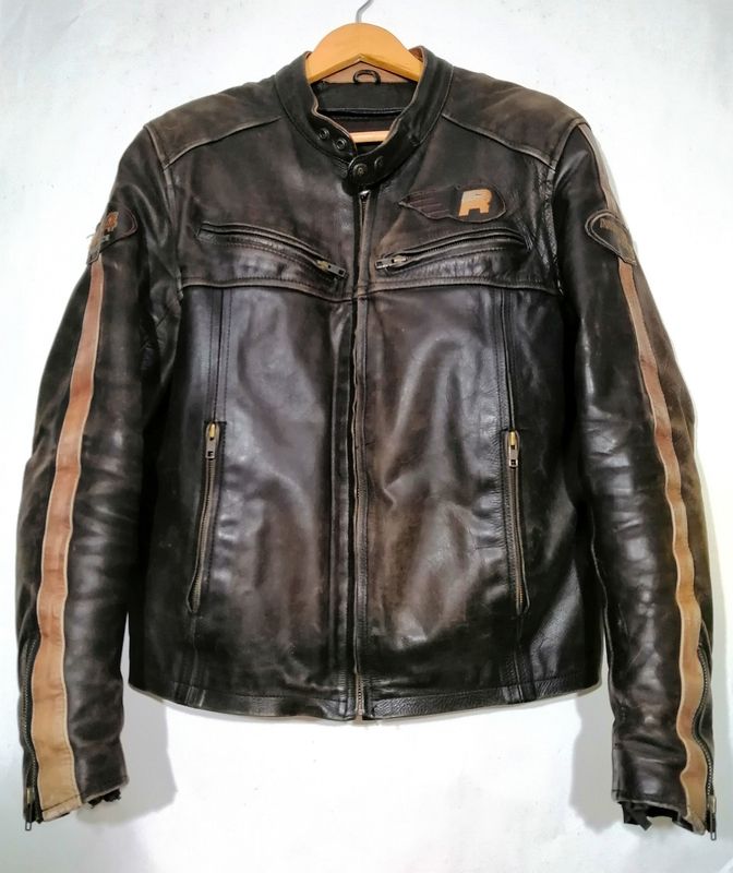 SECOND HAND Beautiful Cafe Racer &amp; Custom vintage style motorcycle jacket size L for men