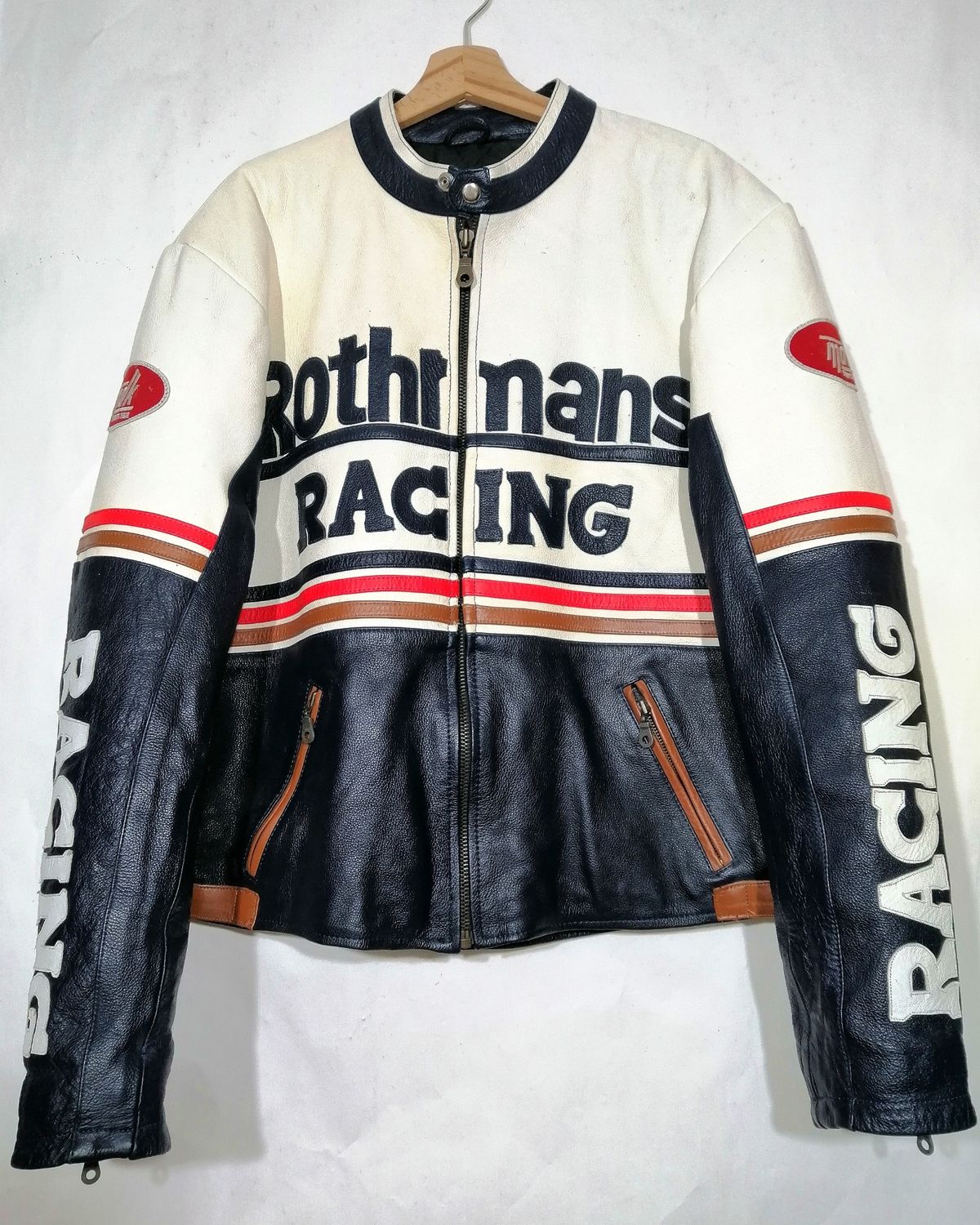 Second-hand vintage 2000s Racing Urban Leather Jacket Rothmans team design XL size Men's