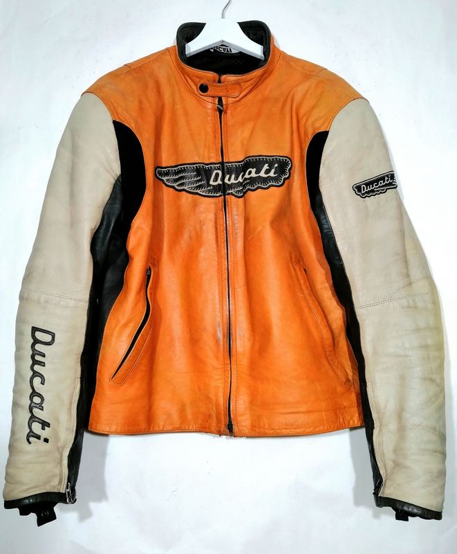 Second Hand Vintage genuine Ducati Racing style leather jacket size L/XL men's