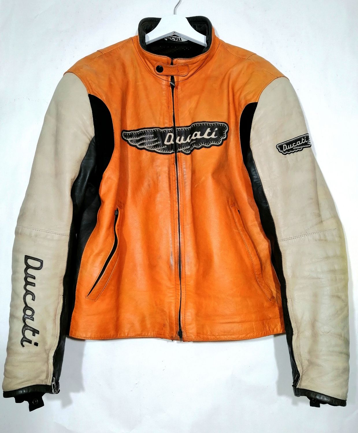 Second Hand Vintage genuine Ducati Racing style leather jacket size L/XL men's