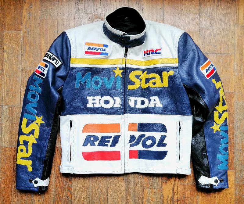 SECOND HAND Women's S size "Repsol" team motorcycle racing leather jacket