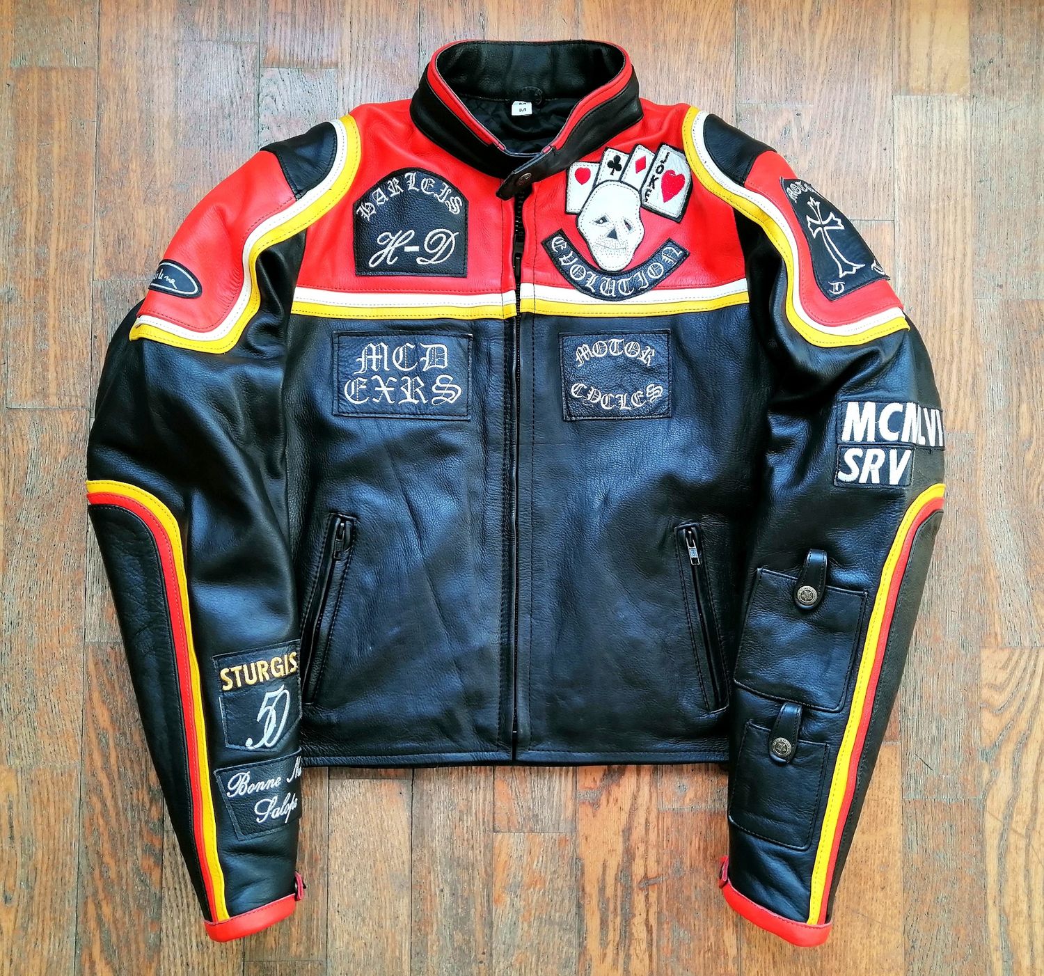 SECOND HAND Women's Vintage Harley Davidson Biker Style leather Jacket brand NEW Medium size