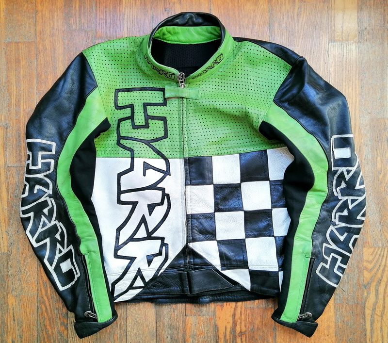 SECOND HAND Fabulous vintage 80s Harro motorcycle leather jacket women's Large size