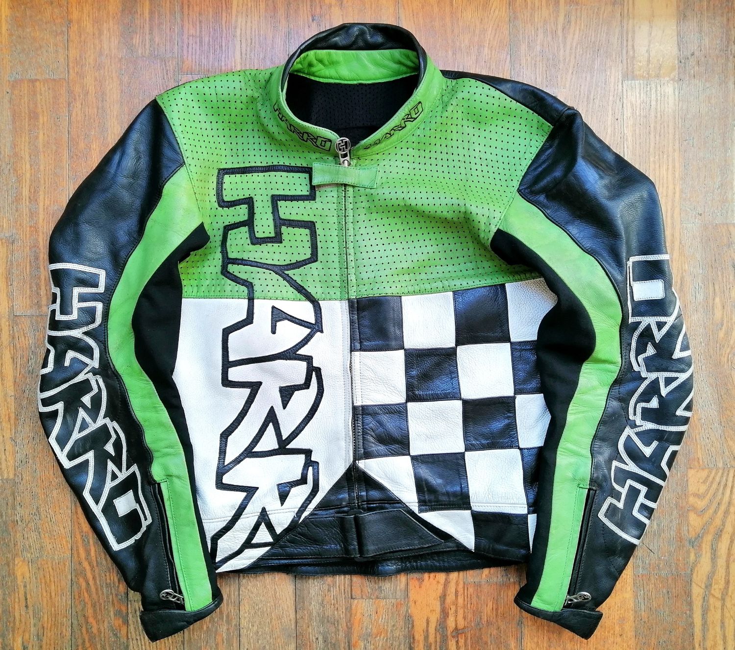 SECOND HAND Fabulous vintage 80s Harro motorcycle leather jacket women's Large size