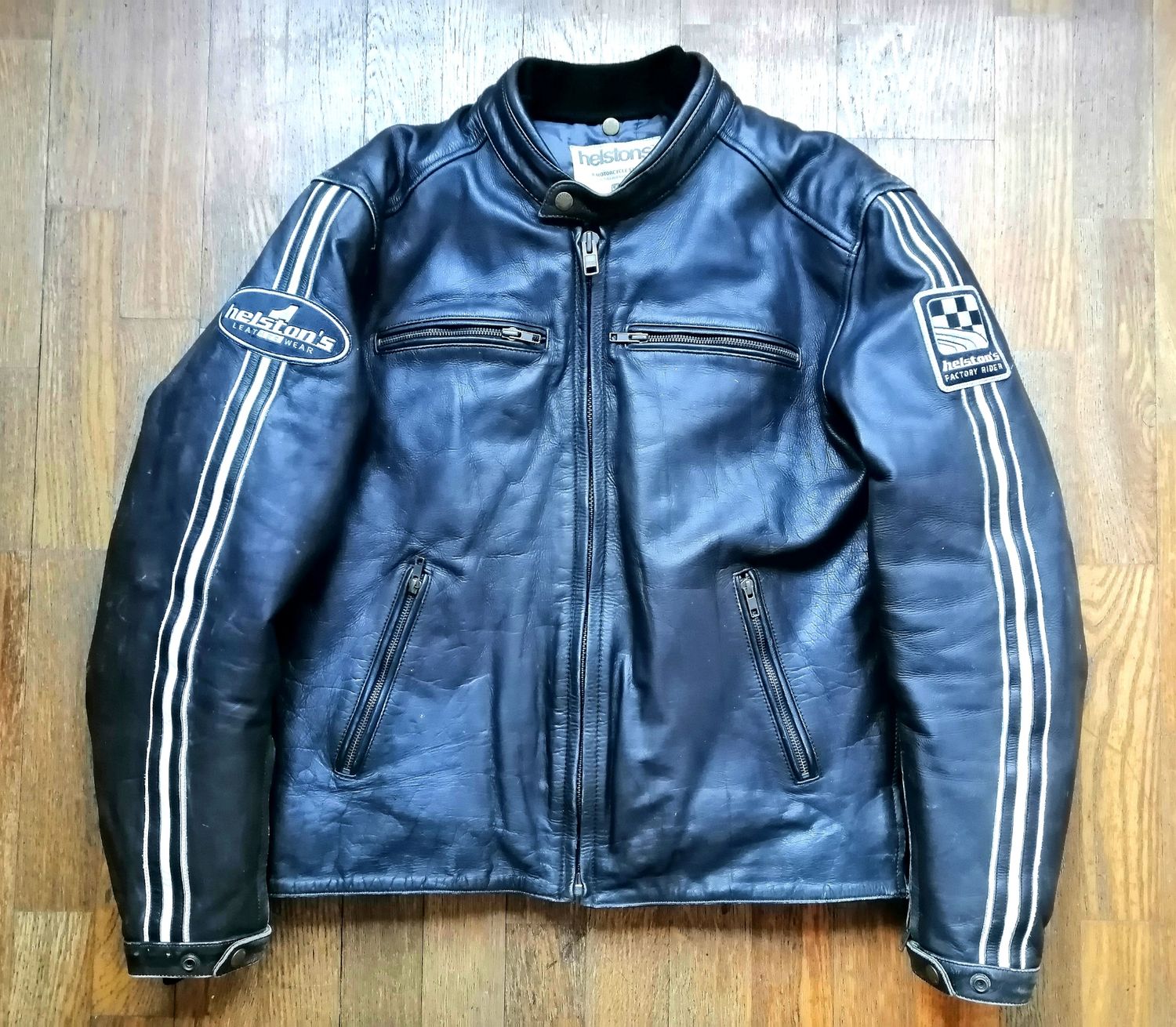 Second hand Kawasaki Team Edition 90's Racing leather jacket men's size XXL