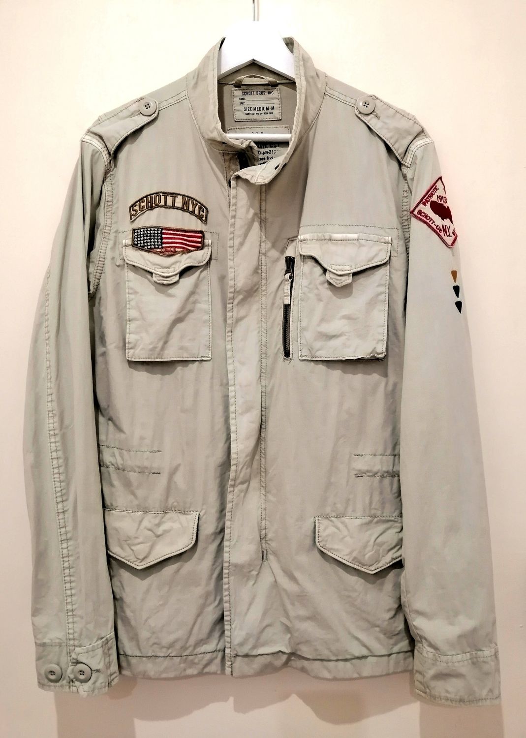 SECOND HAND Great Schott urban jacket military style size Medium men's