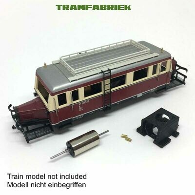 Bemo Wismar Schienenbus Railbus Motor upgrade. (Rev C, version Flywheel/Schwungrad)