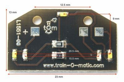 Locomotive lights LED. Colours: Warm white/red - tOm Shine LT2