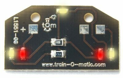 Locomotive lights LED. Colours: Warm white/red - tOm Shine LT2