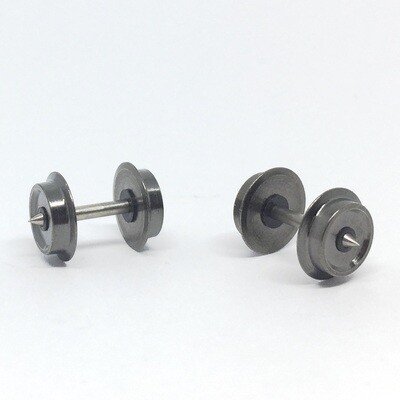7.5mm Disc wheel set RP25 (2 axles) H0e. Axle 1.5mm x 15mm. Both sides isolated