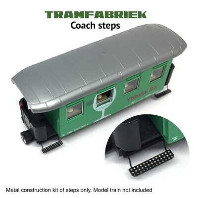 Fine detailed etched replacement steps for Liliput H0e coach (12 pieces)