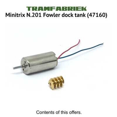 Minitrix N.201 Fowler dock tank (47160) motor upgrade N gauge