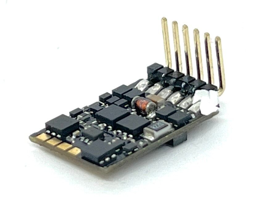 DCC decoder Train-O-Matic Micro Angled 6 PIN NEM 651 REVERSE (6P90R)