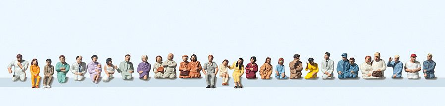 Preiser 14404 Bus driver, passenger, 25 figures