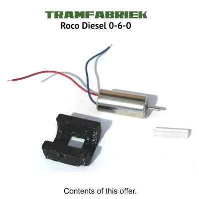 Coreless 12V Mini Motor upgrade kit for Roco H0e Industrial diesel locomotive
