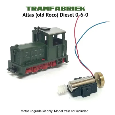 Atlas Diesel H0e Coreless 12V Mini Motor upgrade kit (older version of Roco) - Assembled