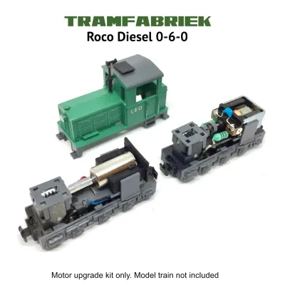 Coreless 12V Mini Motor upgrade kit for Roco H0e Industrial diesel locomotive
