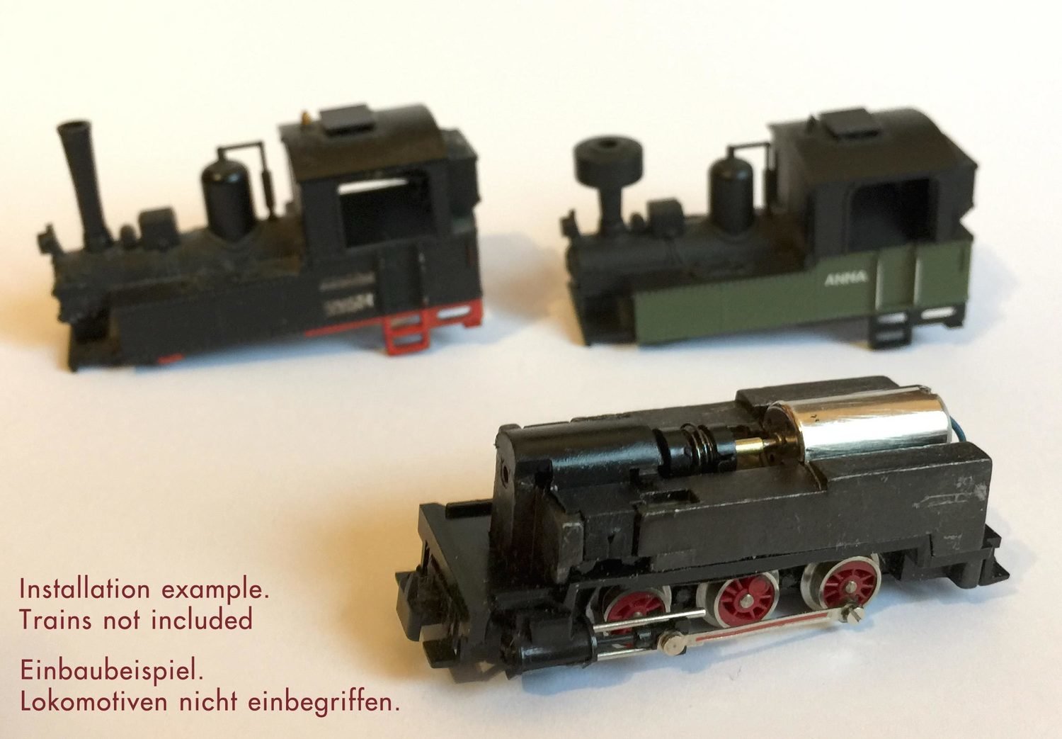 Coreless 12V Mini Motor upgrade kit for Roco H0e Steam locomotive