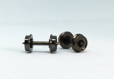 6.2mm Disc wheel set RP25 (2 axles) H0e/009. Axle 1.5mm x 14.9mm. Both sides isolated.