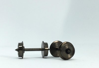 7.5mm Disc wheel set RP25 (2 axles) H0m. Axle 1.5mm x 18.5mm. One side isolated