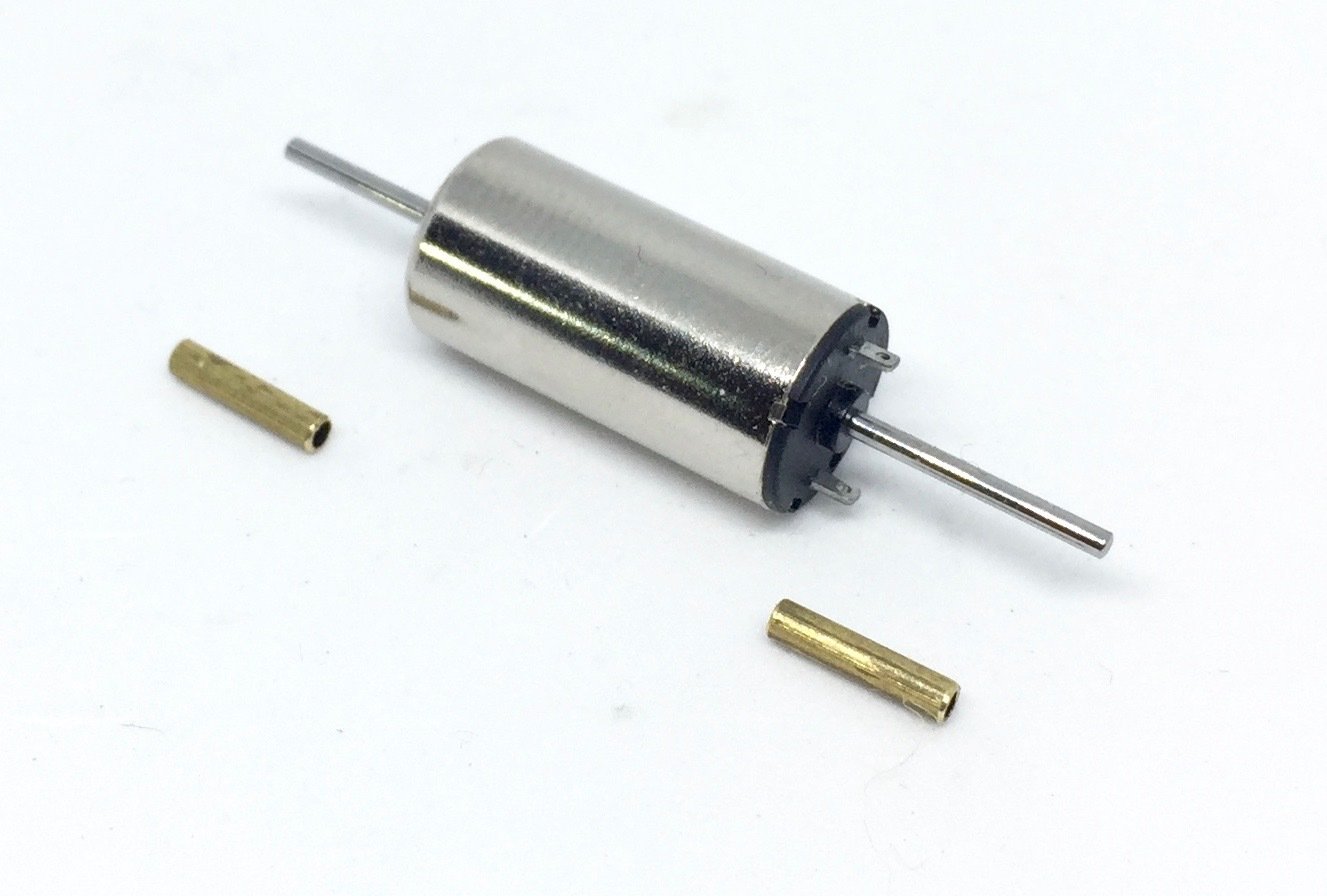 0816D 12V Coreless Mini Motor 8 x 16 mm (Dual shaft) with 2x 1.5 mm adapters
