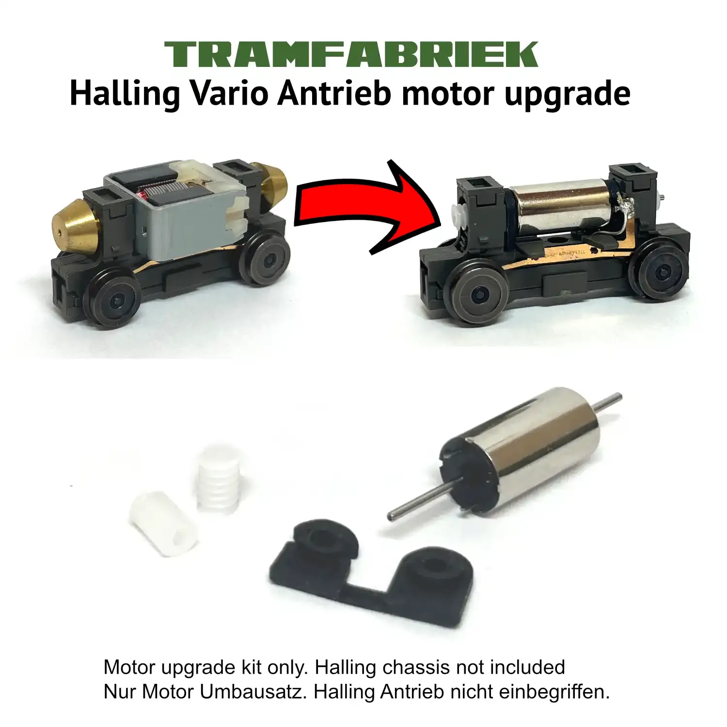 Halling Vario Antrieb Coreless 12V motor upgrade