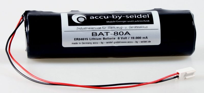 Jablotron Aussensirene - Sirene Hochleistungs Lithium Batterie - Battery JA-80A 6,0 Volt 19Ah Alarm BAT-80A - ER34615 - CR34615