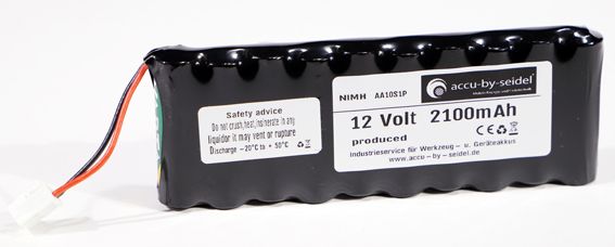 Ersatz-Akku geeignet für Rollladensteuerung NiMH Varta AA 12 V / 2100mAh - Geeignet für Dachfenster, Rolladen, ROTO ZEL 12V/2,1 Ah WDT-S RT2 SF G2/G3/G4 Roto Akku