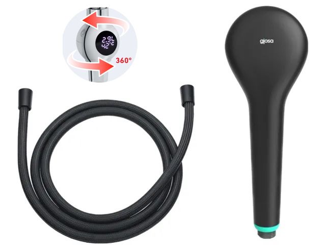 PACK SDB NOIR AVEC AFFICHEUR