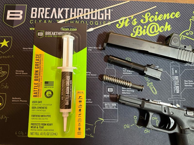 Breakthrough Clean Technologies Battle Born Grease w/ PTFE, 12cc Syringe, Clear