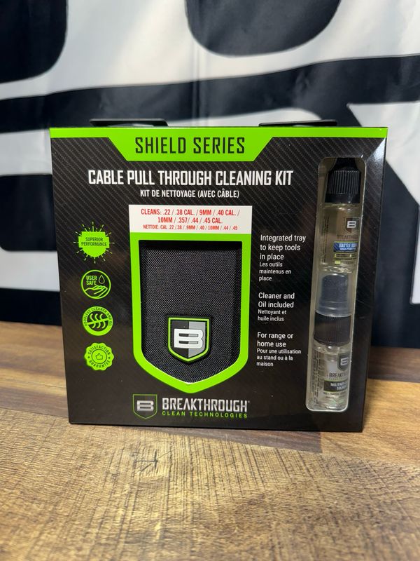 Breakthrough Clean Technologies Shield Series Cable Pull-Through Cleaning Kit, .22 - .45 Caliber