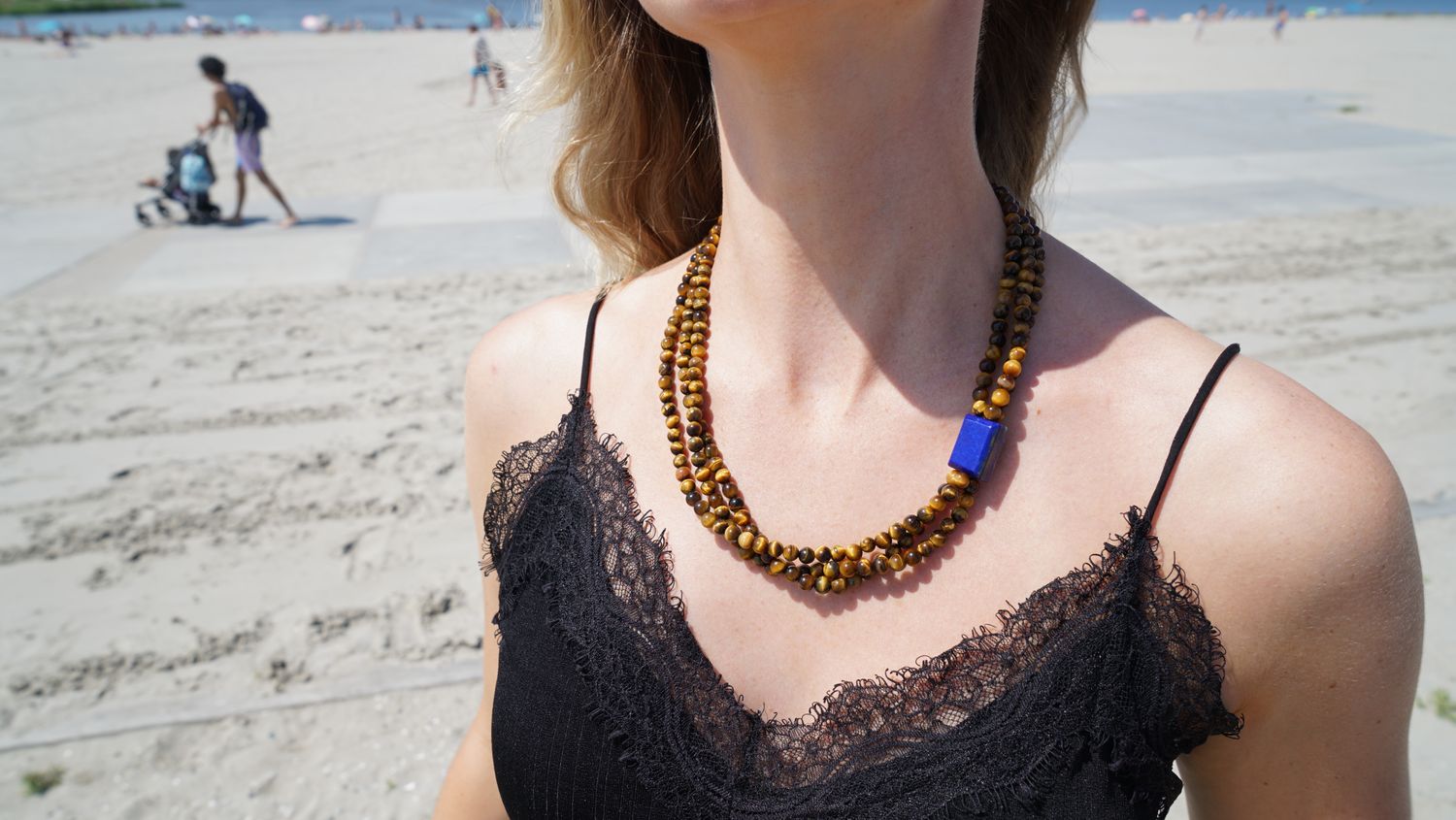 Tijgeroog Lapis Lazuli Ketting